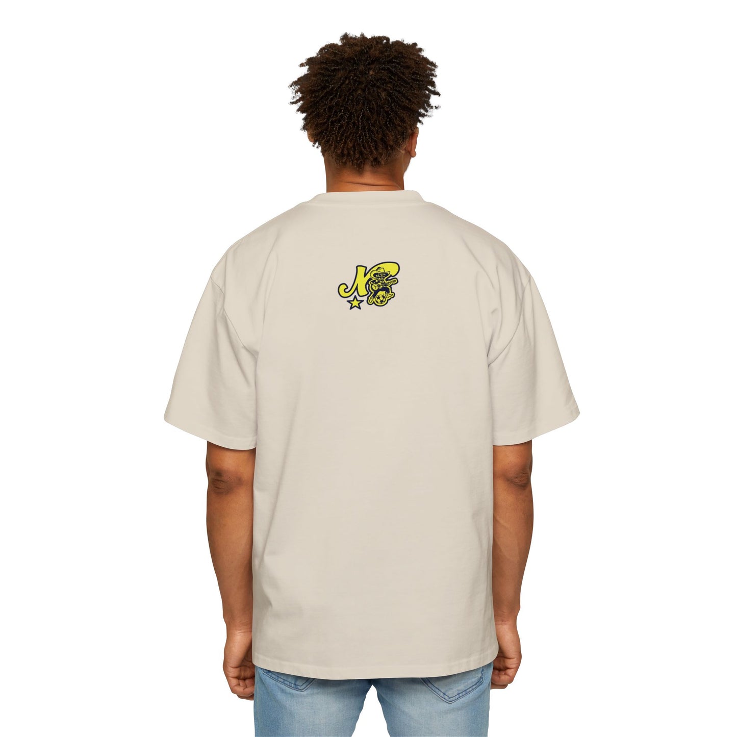 SAM Face_Nashville Soccer warp text Heavy Oversized Tee