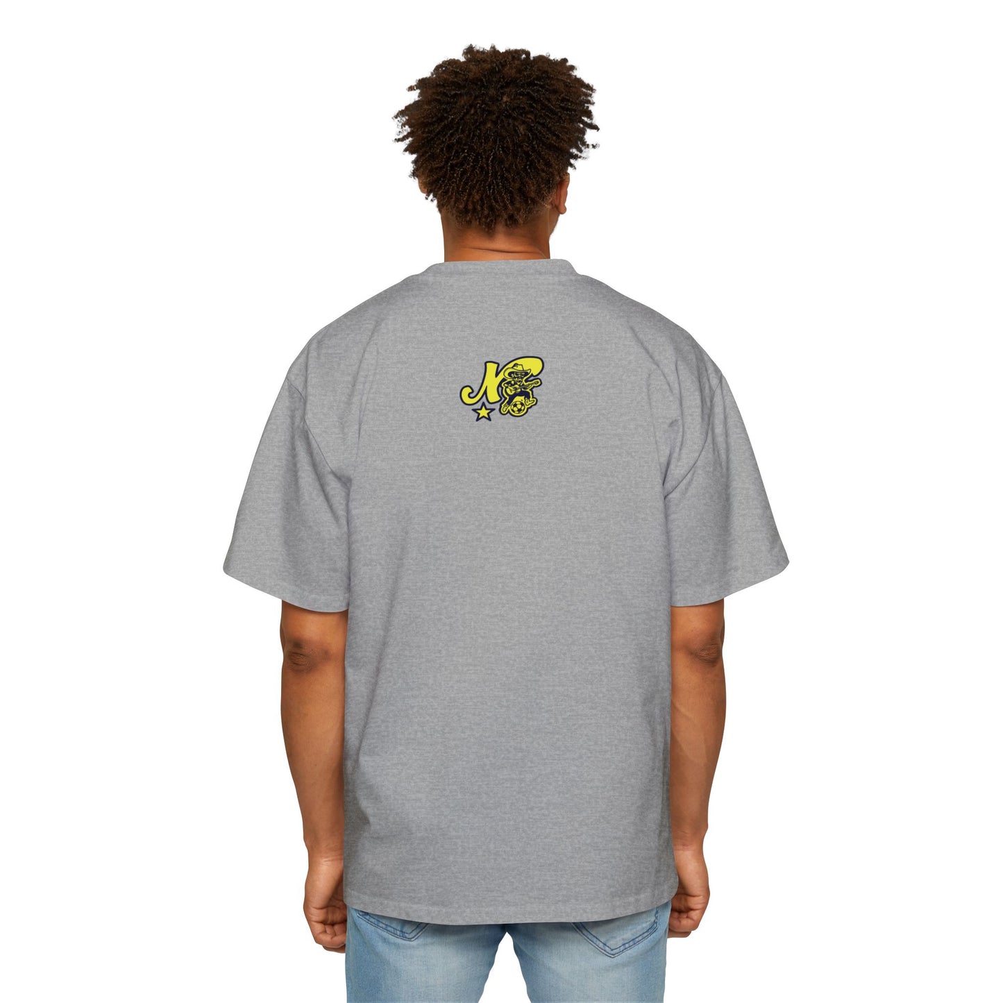 SAM Face_Nashville Soccer warp text Heavy Oversized Tee
