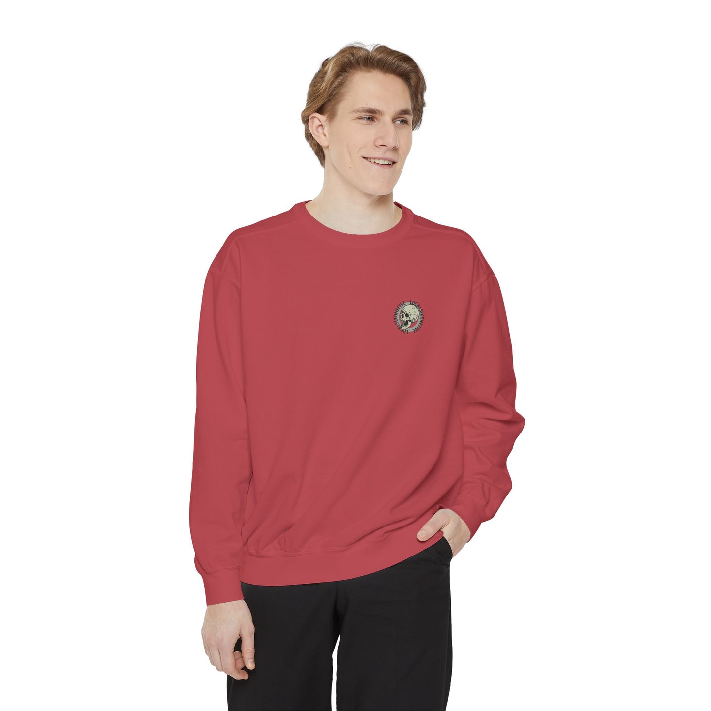 LOCAL ring logo chest Unisex Garment-Dyed Sweatshirt