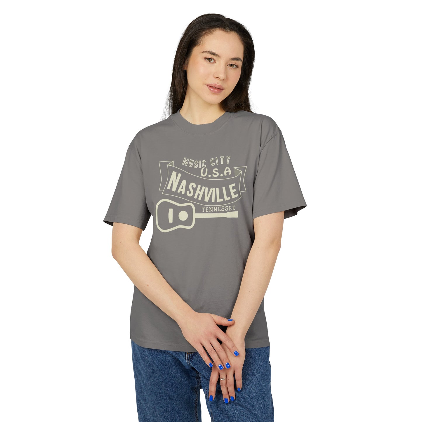 Vintage Music City Unisex Heavy Faded Tee