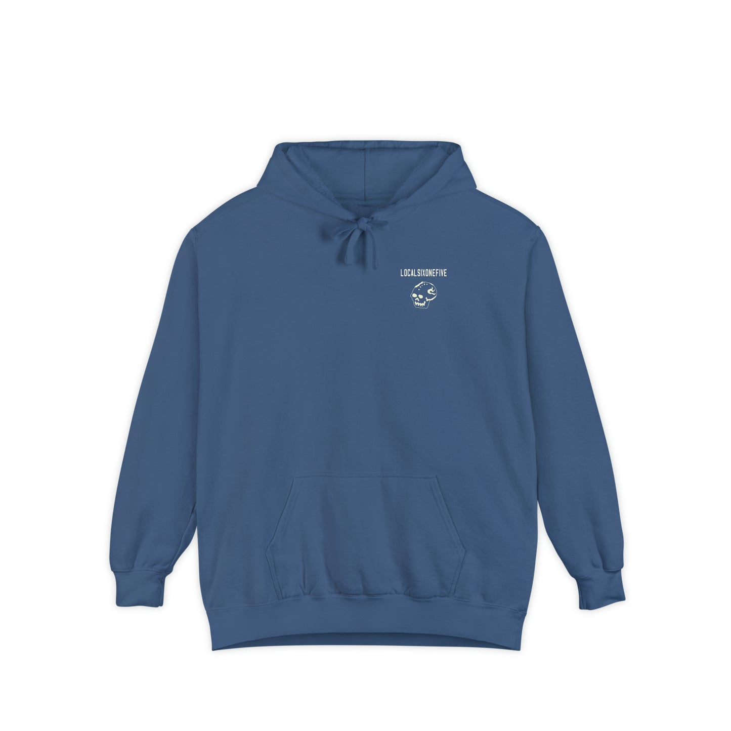 Local Block Chest Mori Skull Garment-Dyed Hoodie