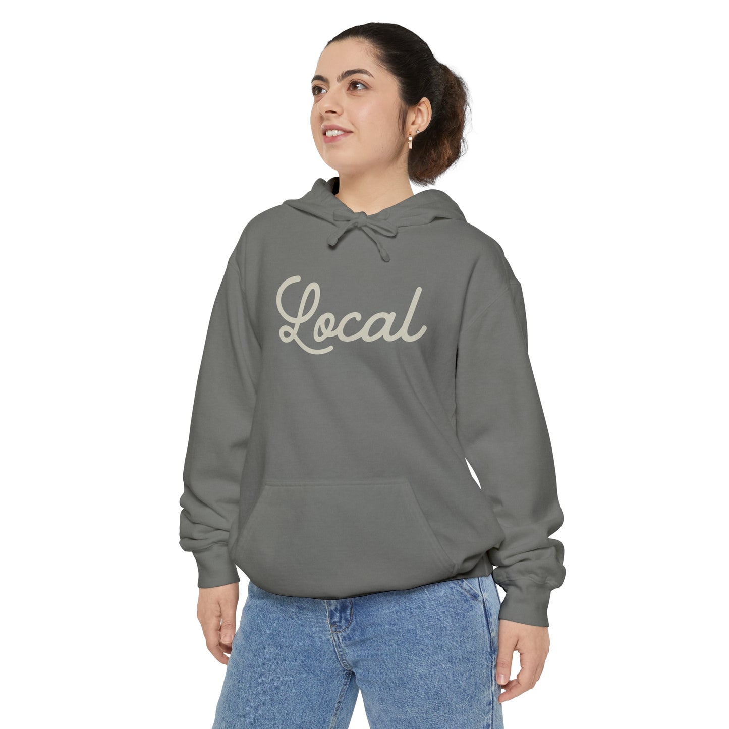 Local Script Garment-Dyed Hoodie