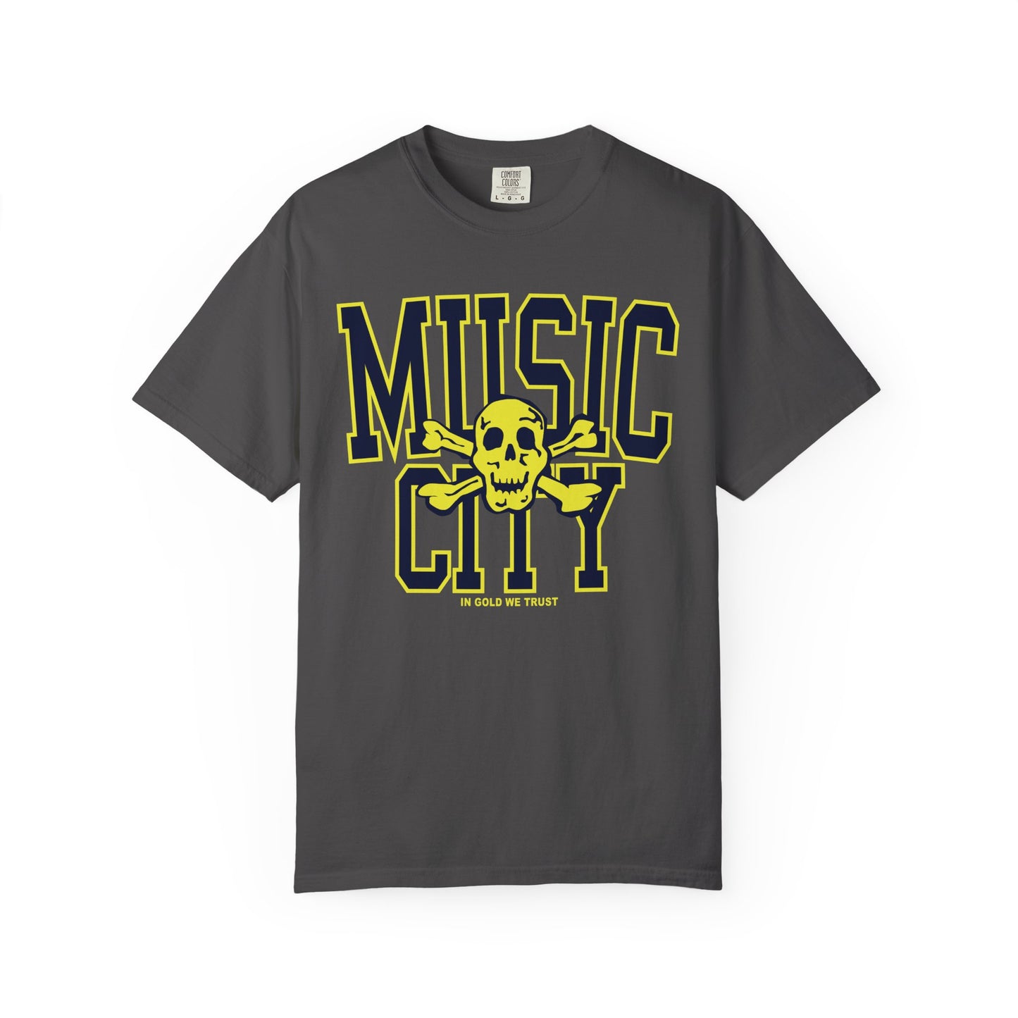 MUSIC CITY tall SKULL Garment-Dyed T-shirt
