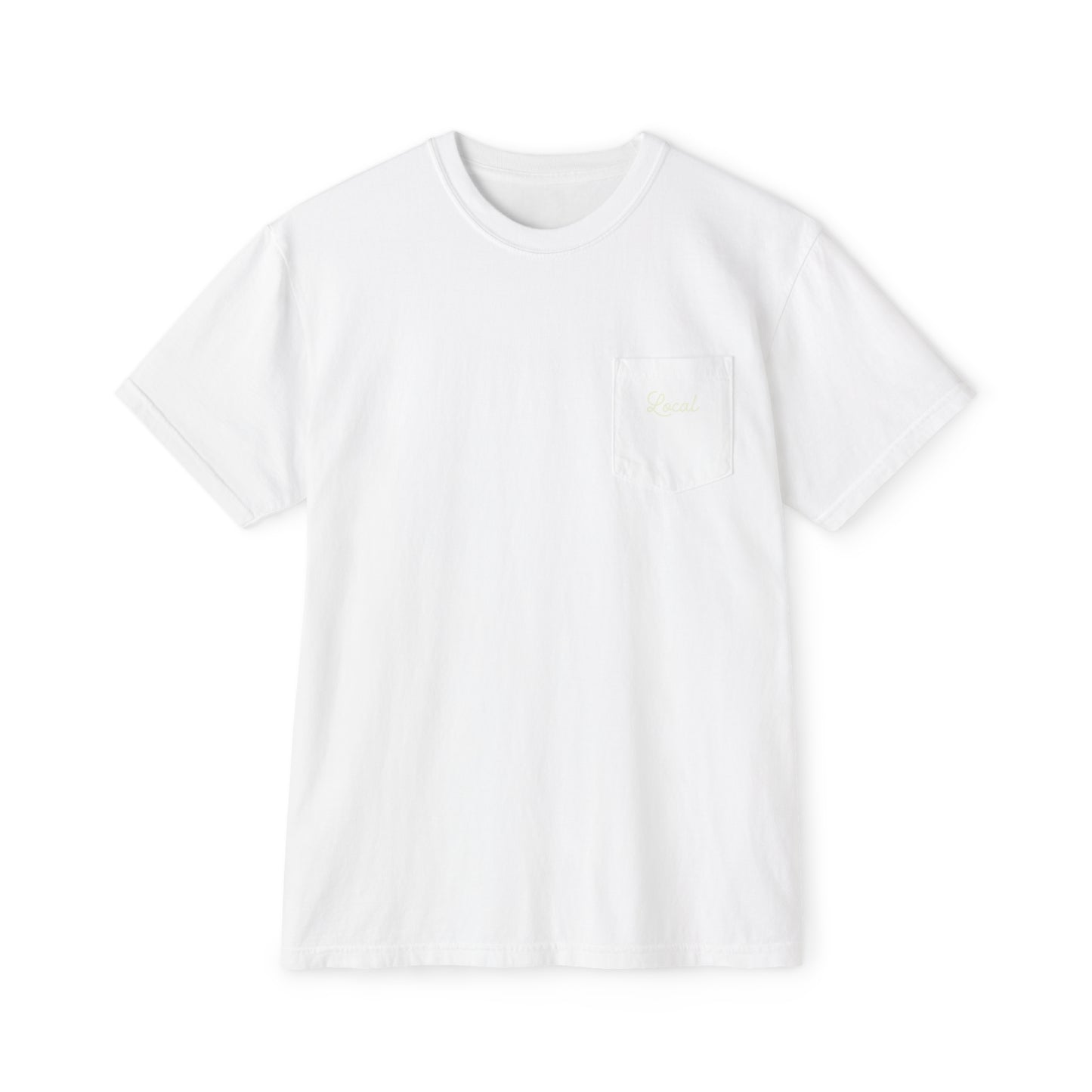 Local Script Unisex Garment-Dyed Pocket T-Shirt