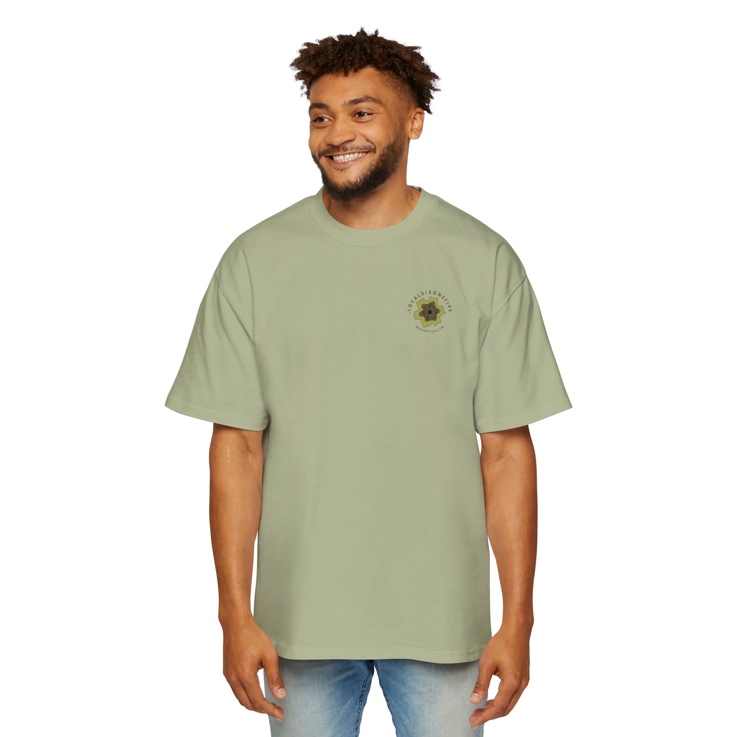 Tulip Poplar Mandela Men's Heavy Oversized Tee