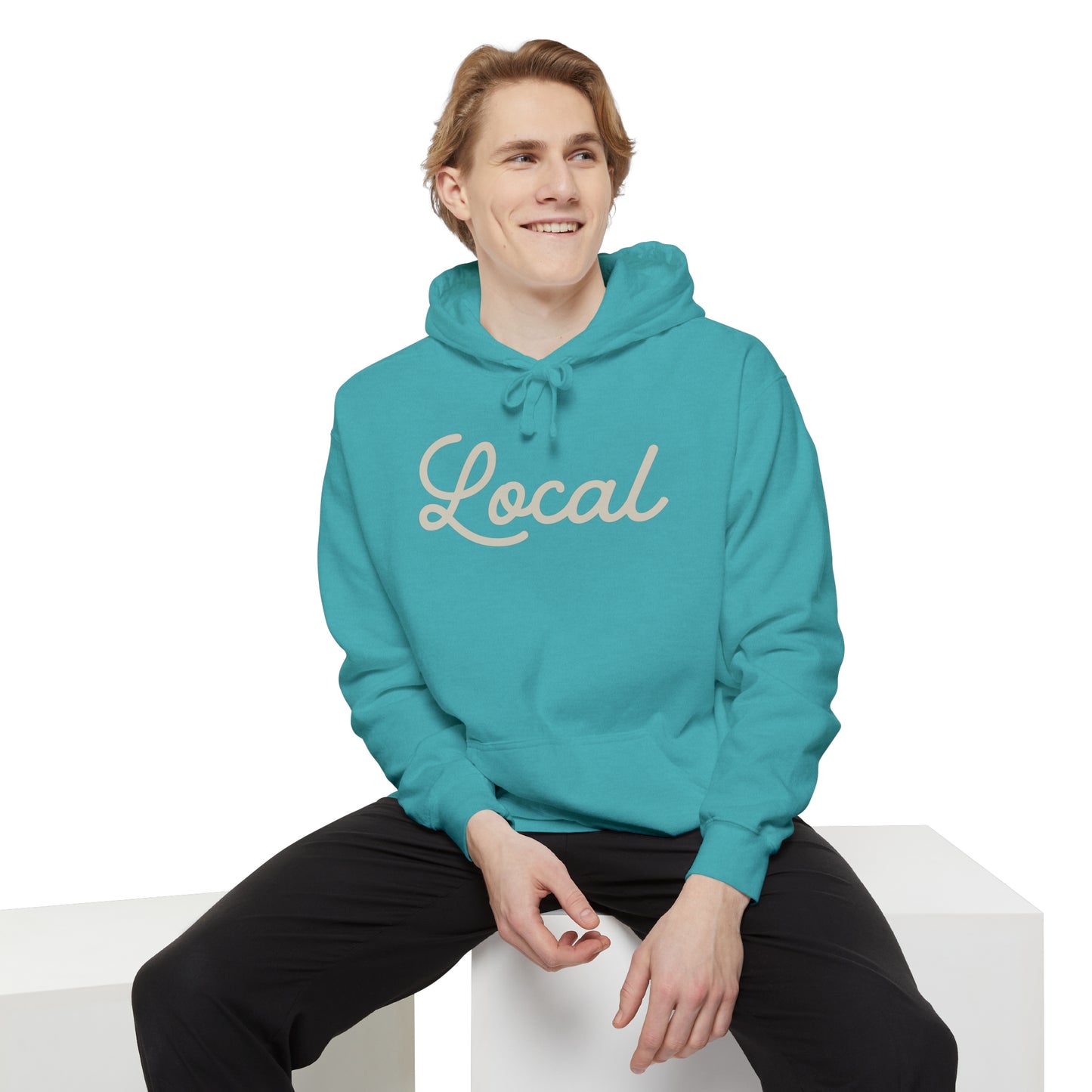 Local Script Garment-Dyed Hoodie