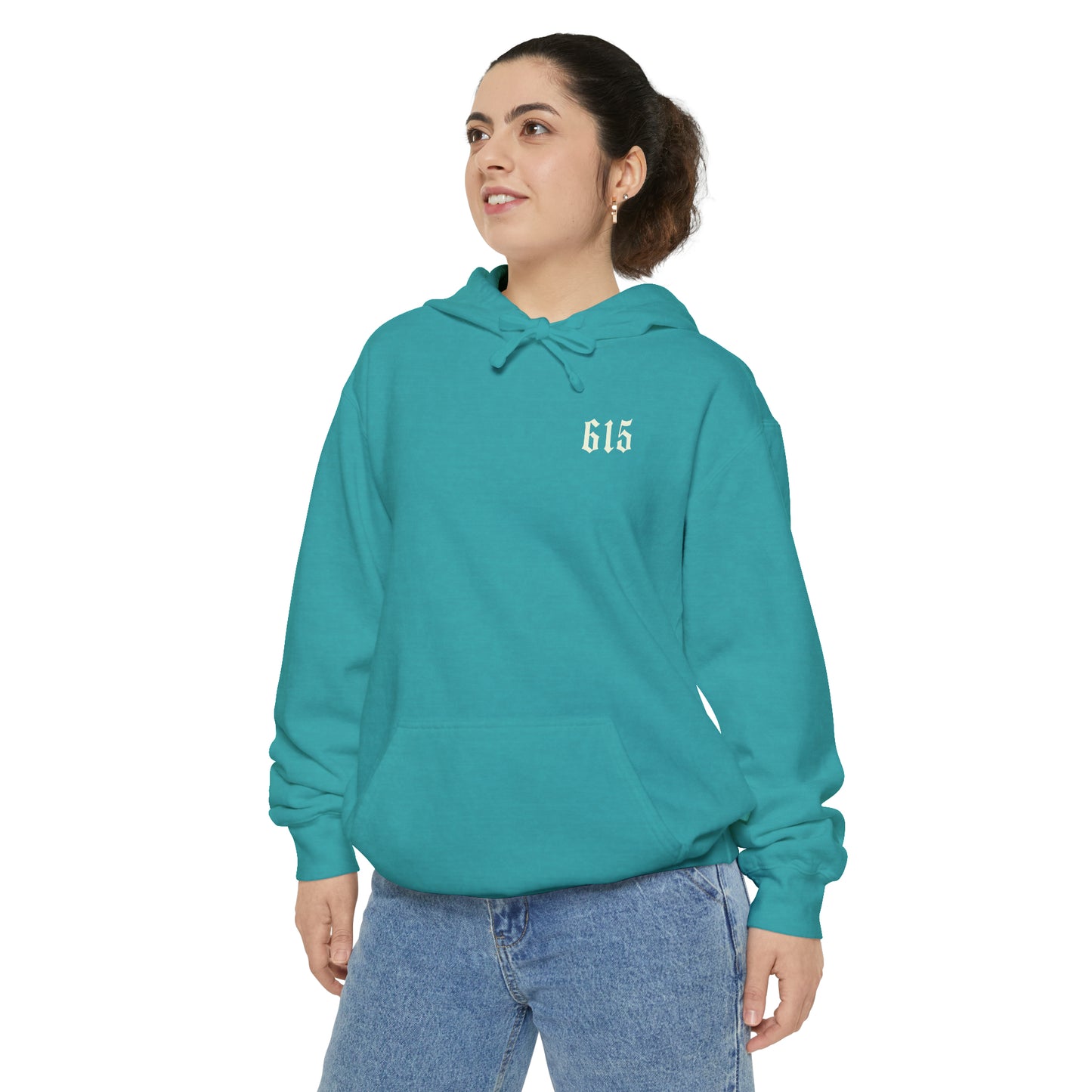 615 City Skull Unisex Garment-Dyed Hoodie