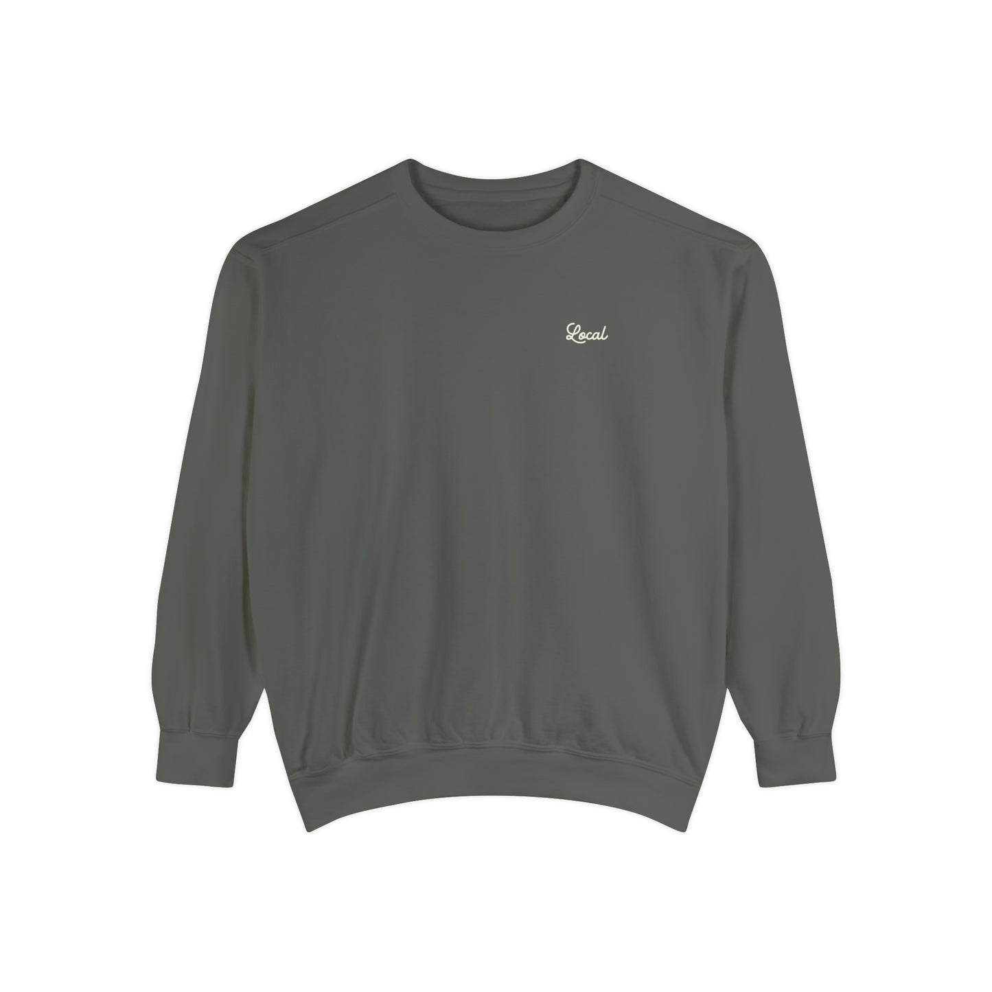 Local Script Understated Garment-Dyed Sweatshirt