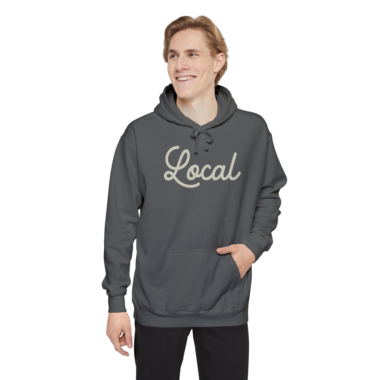 Local Script Garment-Dyed Hoodie