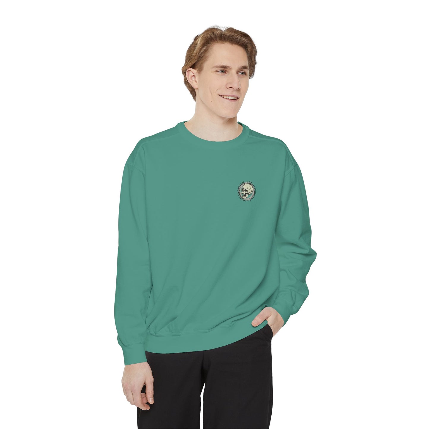 LOCAL ring logo chest Unisex Garment-Dyed Sweatshirt