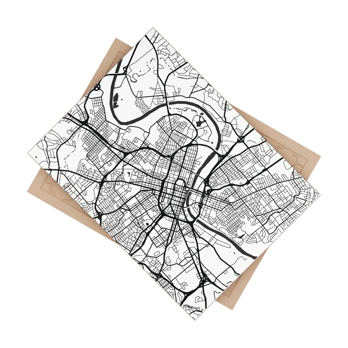 Nash Map Ceramic Photo Tile