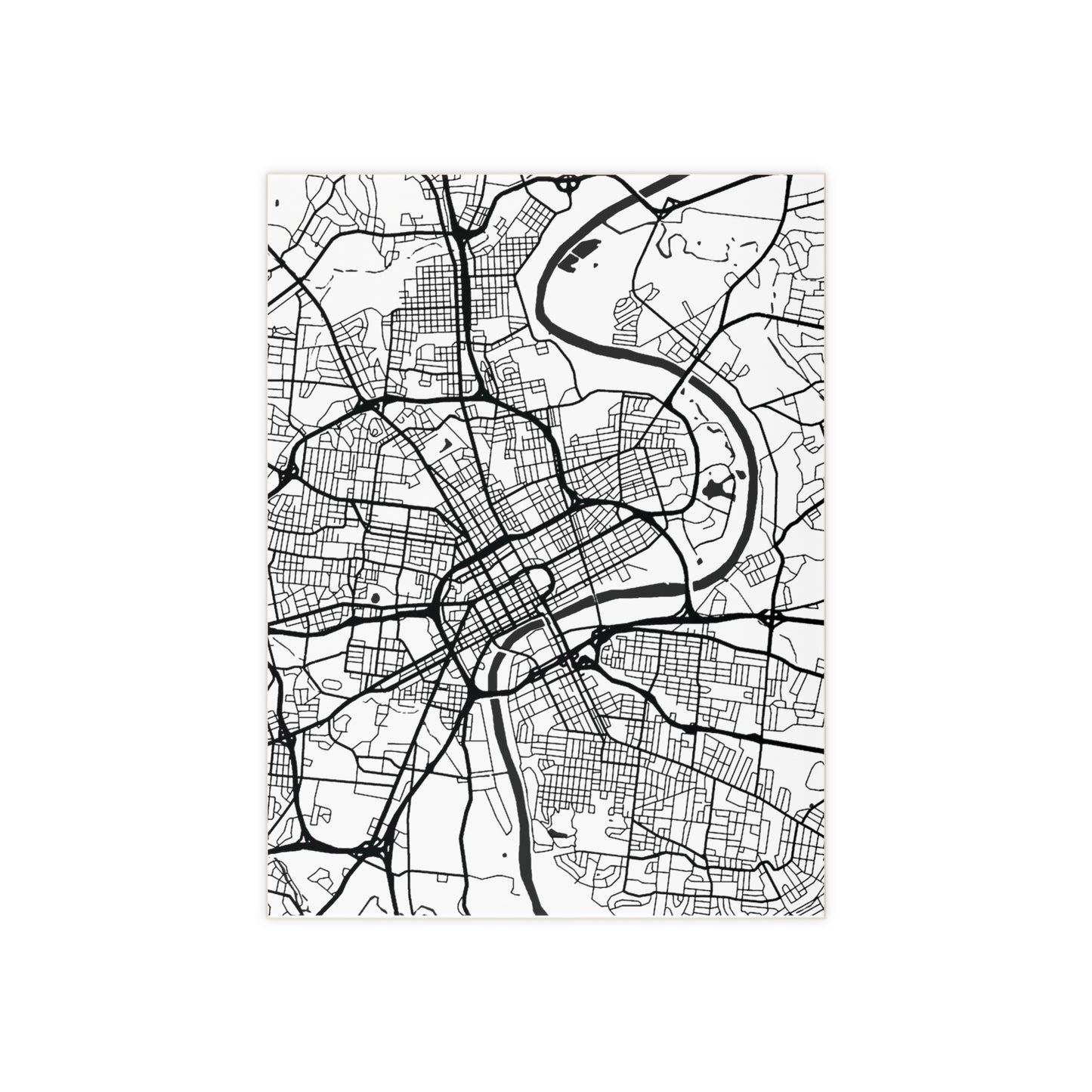 Nash Map Ceramic Photo Tile