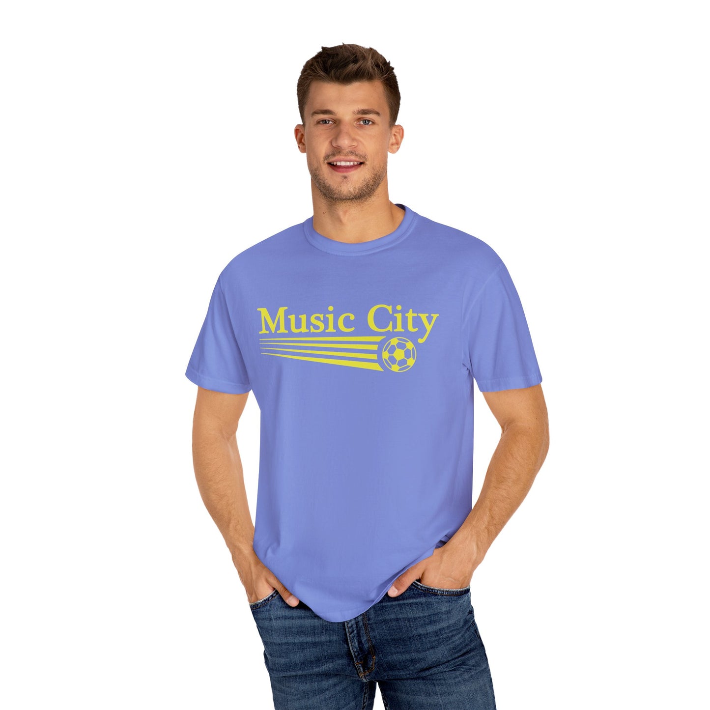 Music City 90s streak Unisex Garment-Dyed T-shirt
