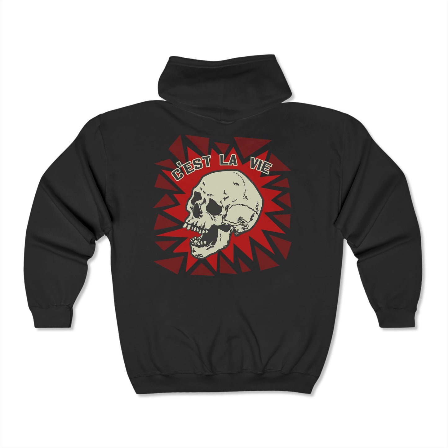 C'est la vie Blast Skull graphic Heavy Blend™ Full Zip Hooded Sweatshirt
