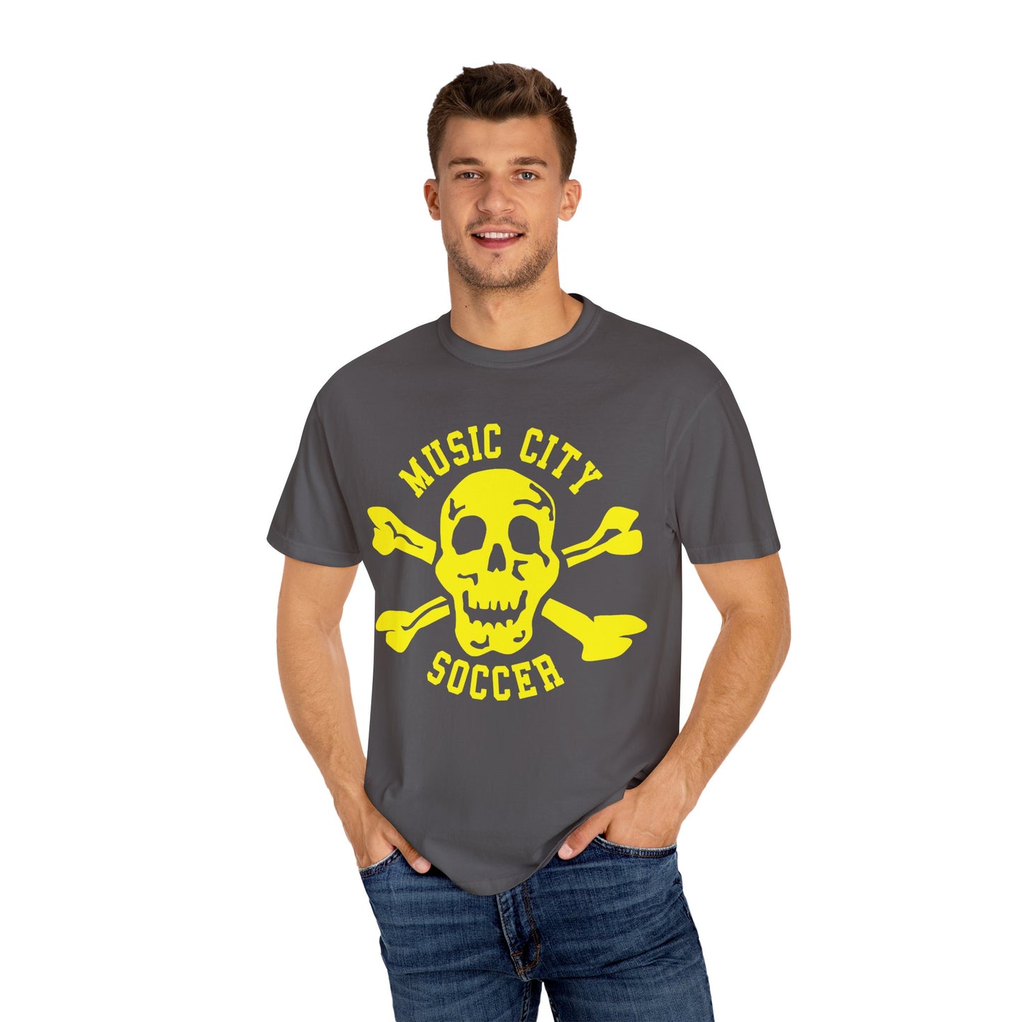 Music City Soccer XBones Unisex Garment-Dyed T-shirt