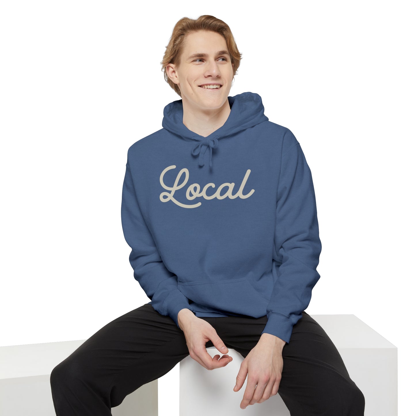 Local Script Garment-Dyed Hoodie