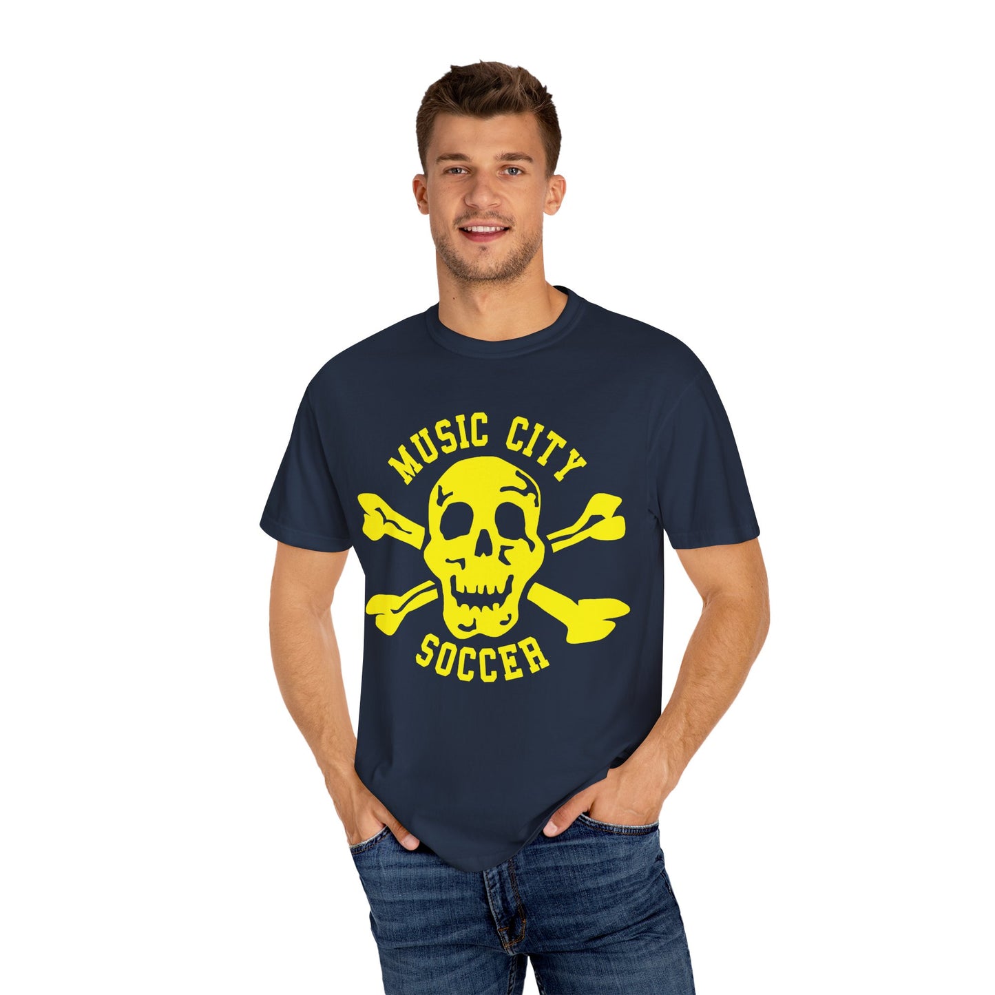 Music City Soccer XBones Unisex Garment-Dyed T-shirt