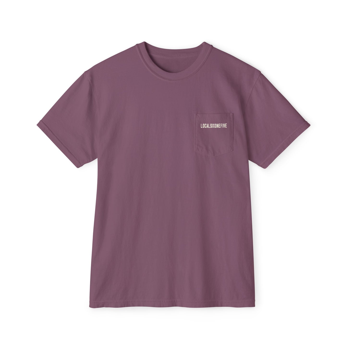 Mori Skull Pattern Unisex Garment-Dyed Pocket T-Shirt