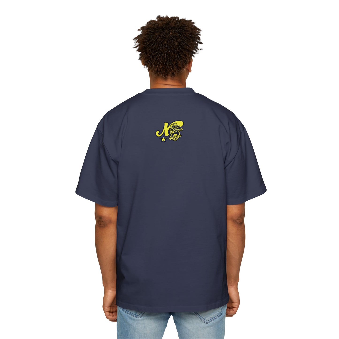 SAM Face_Nashville Soccer warp text Heavy Oversized Tee
