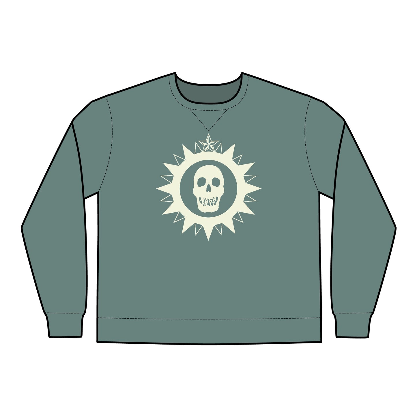 City Seal Skull ComfortWash® Garment Dyed Crewneck Sweatshirt