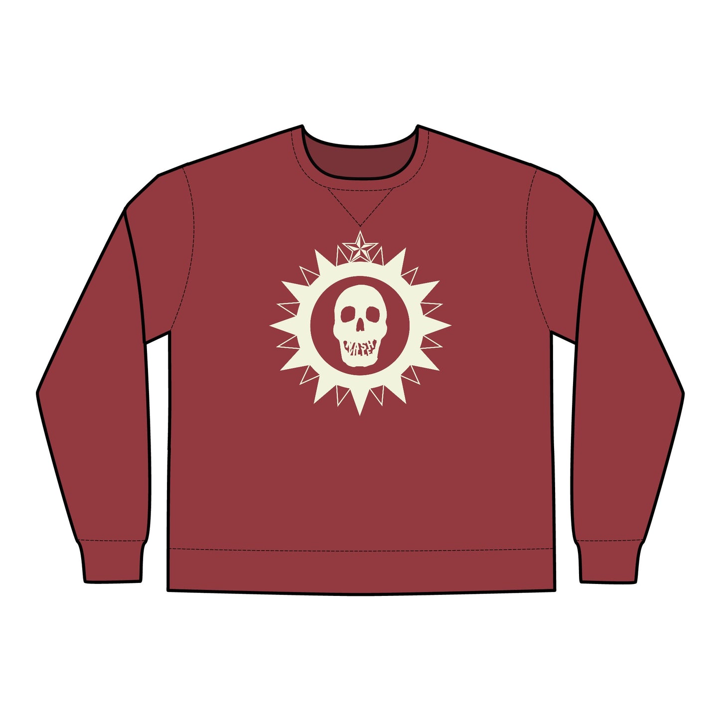 City Seal Skull ComfortWash® Garment Dyed Crewneck Sweatshirt