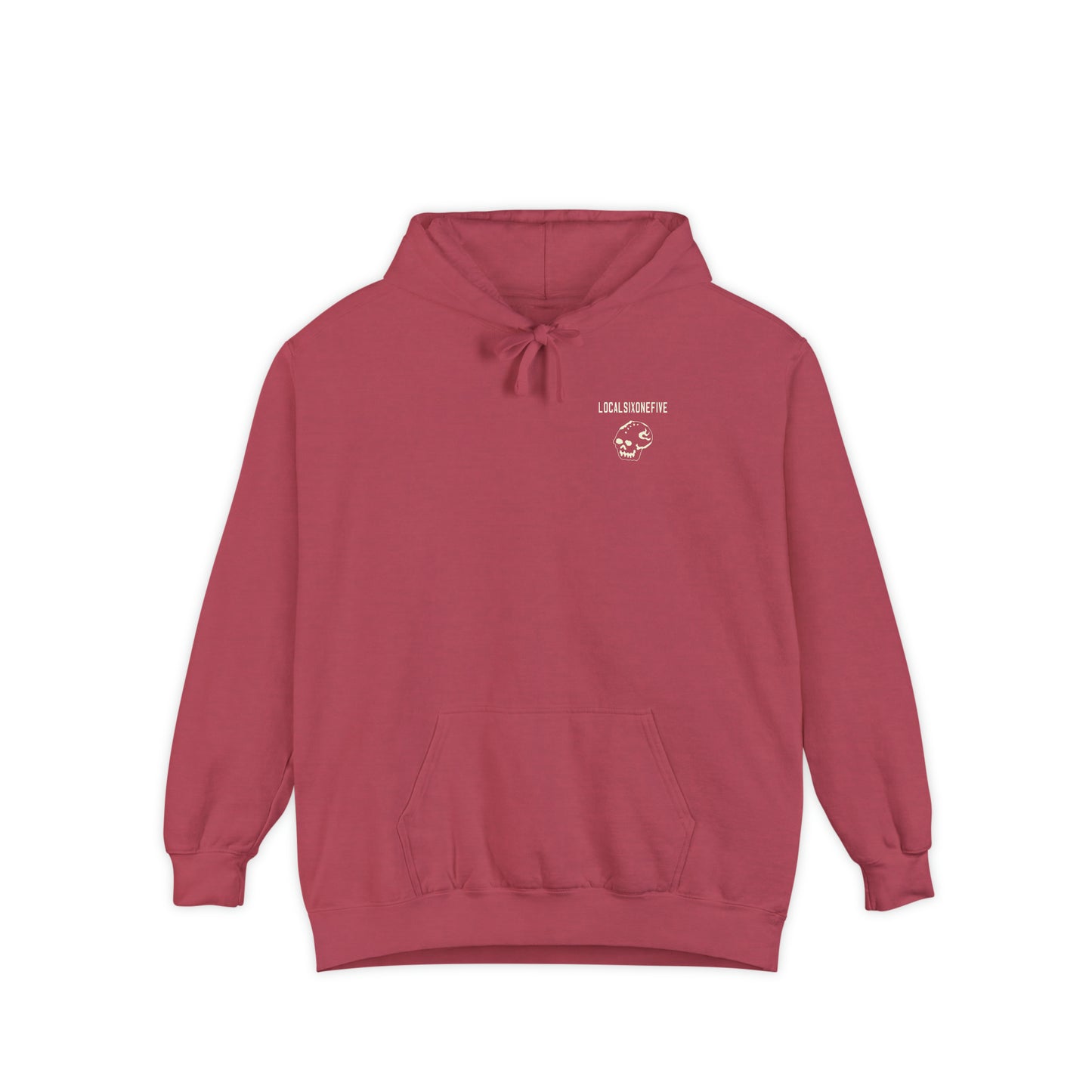 Local Block Chest Mori Skull Garment-Dyed Hoodie