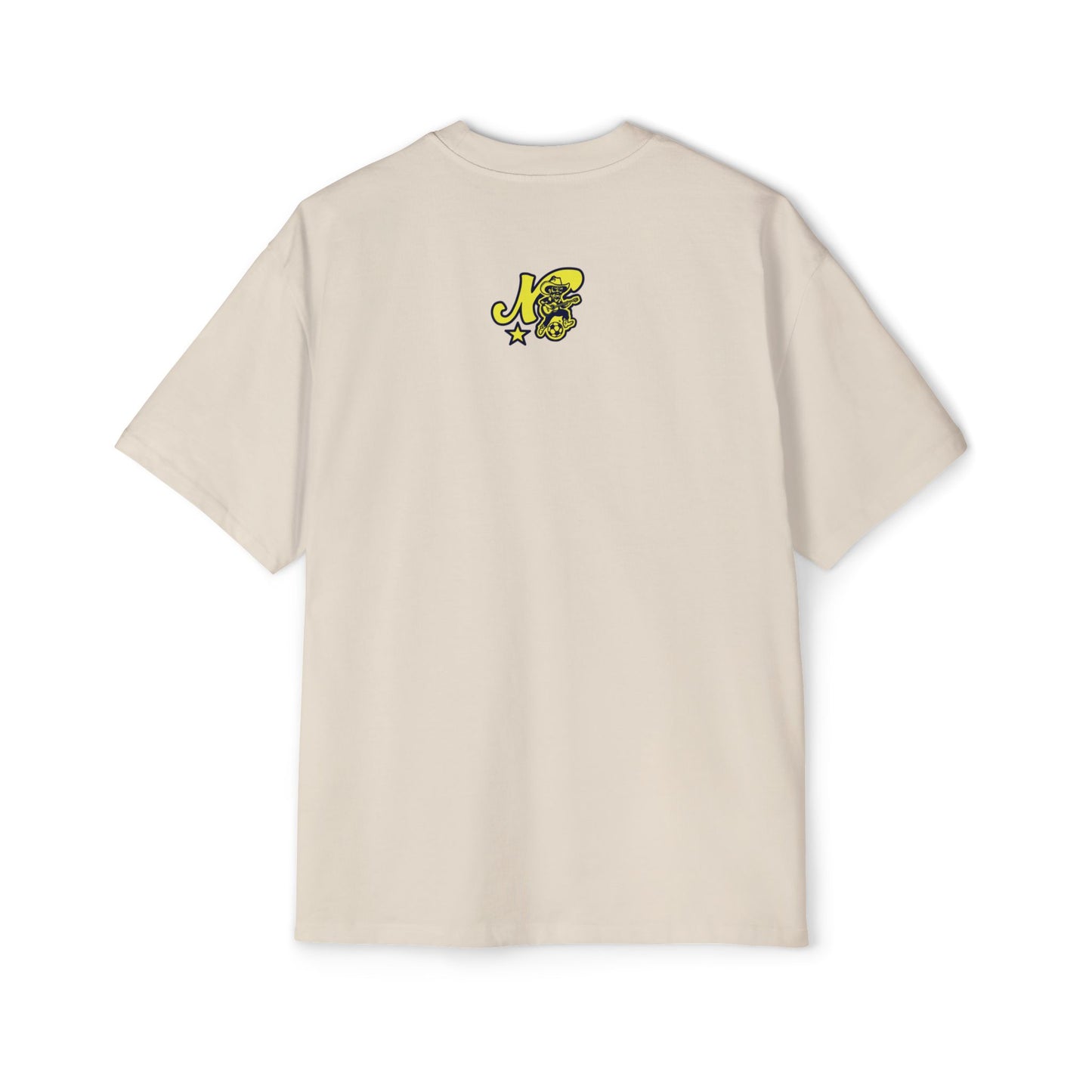 SAM Face_Nashville Soccer warp text Heavy Oversized Tee