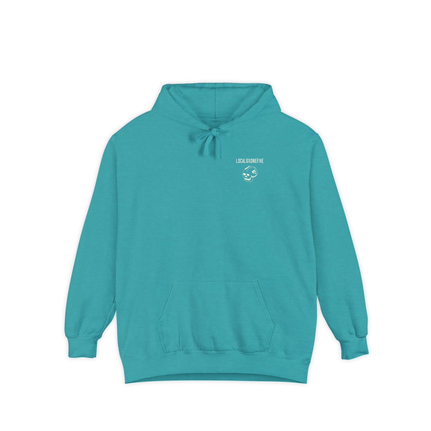 Local Block Chest Mori Skull Garment-Dyed Hoodie