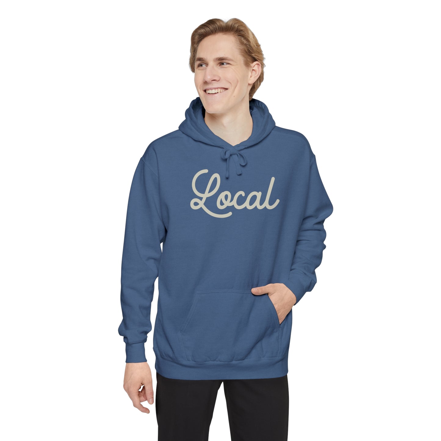 Local Script Garment-Dyed Hoodie