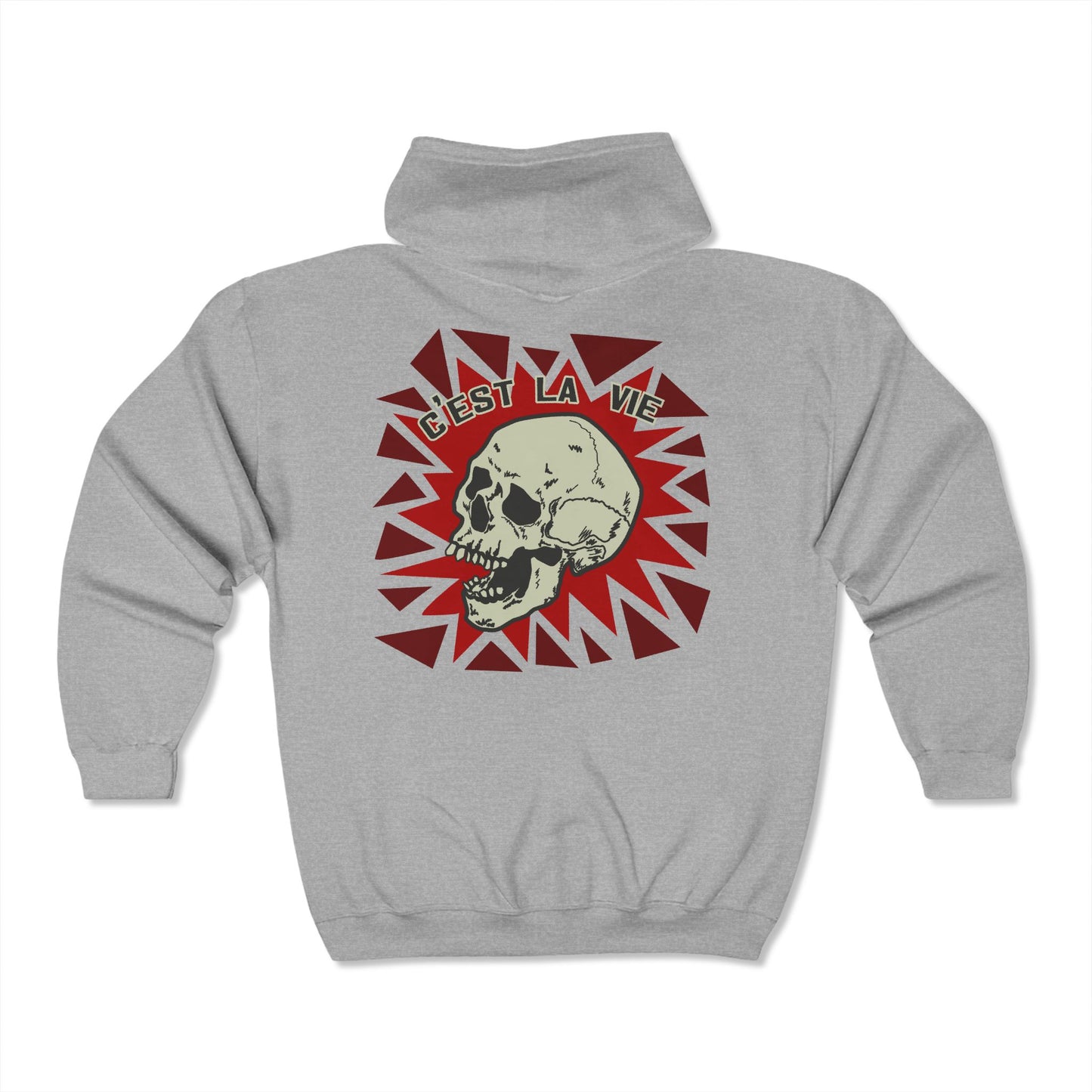 C'est la vie Blast Skull graphic Heavy Blend™ Full Zip Hooded Sweatshirt