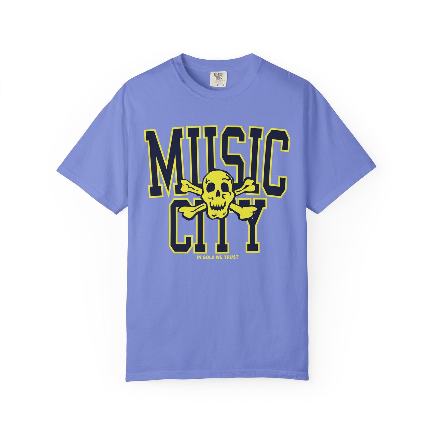 MUSIC CITY tall SKULL Garment-Dyed T-shirt