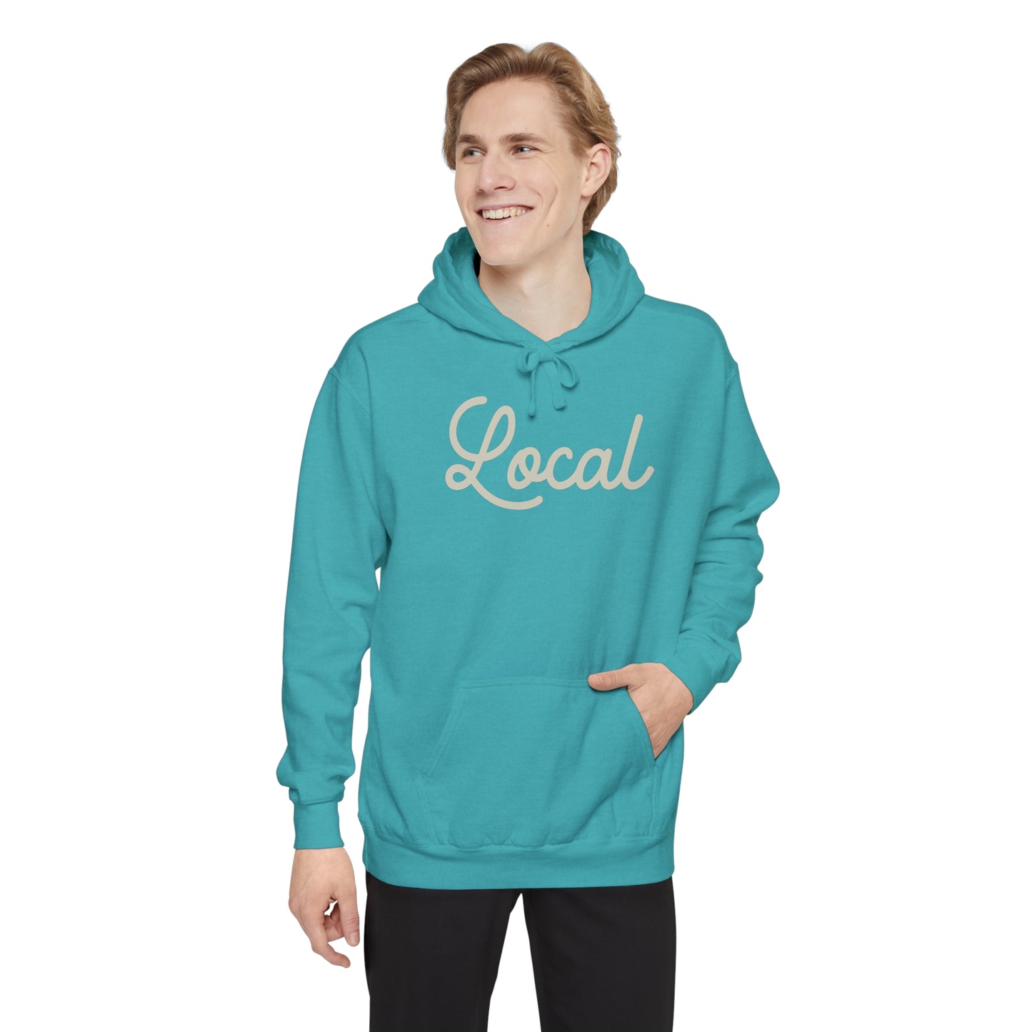 Local Script Garment-Dyed Hoodie