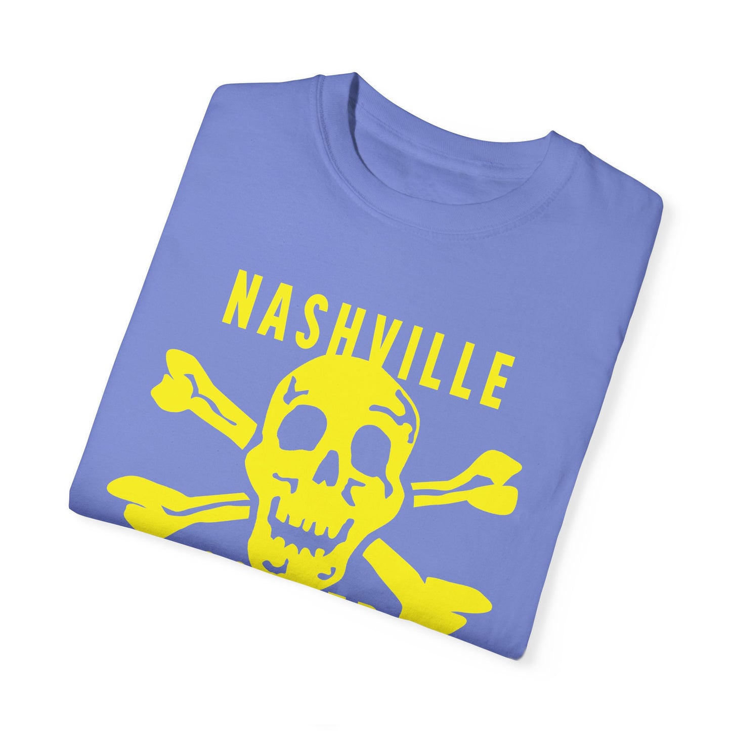 Nashville Soccer SkullXBones Garment-Dyed T-shirt