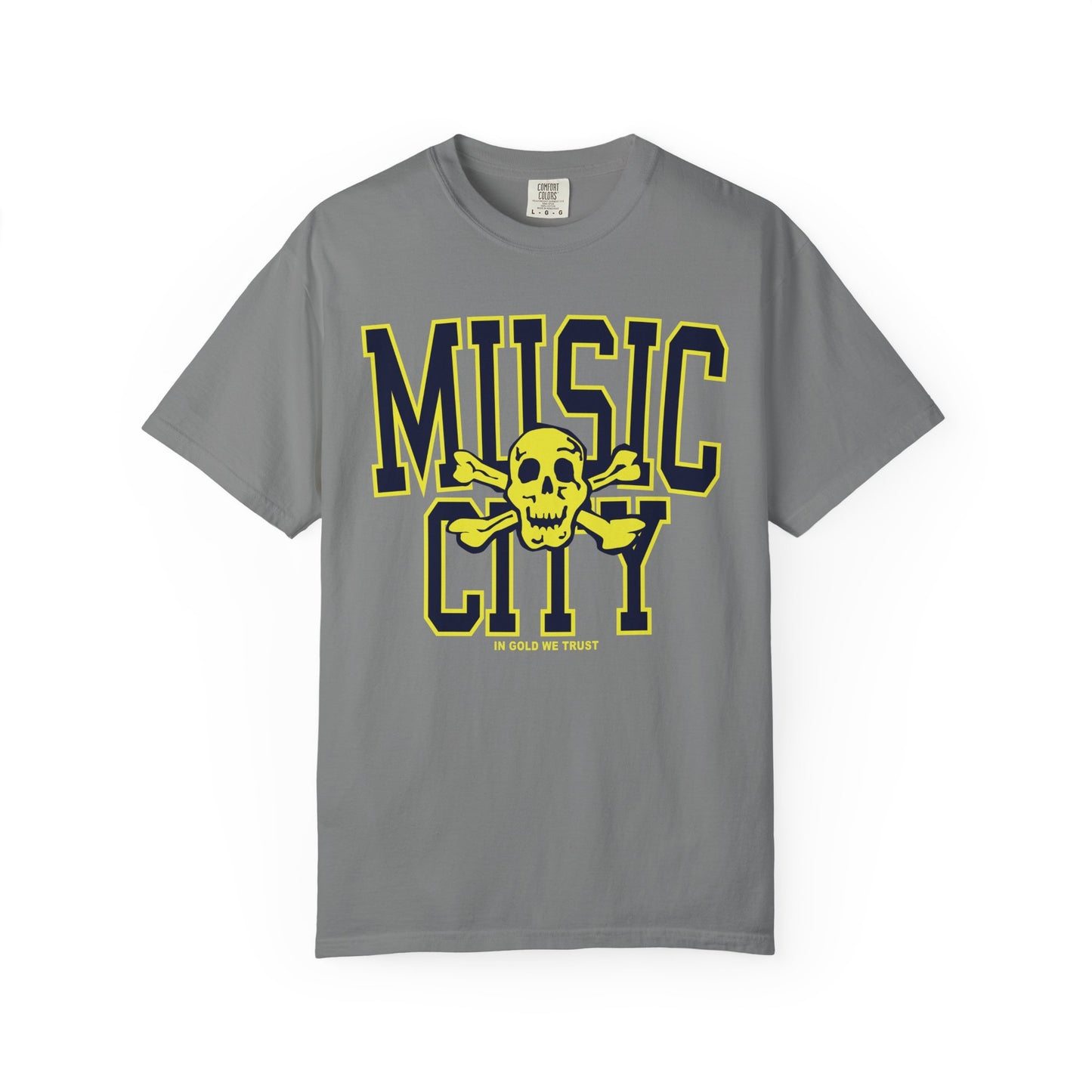 MUSIC CITY tall SKULL Garment-Dyed T-shirt