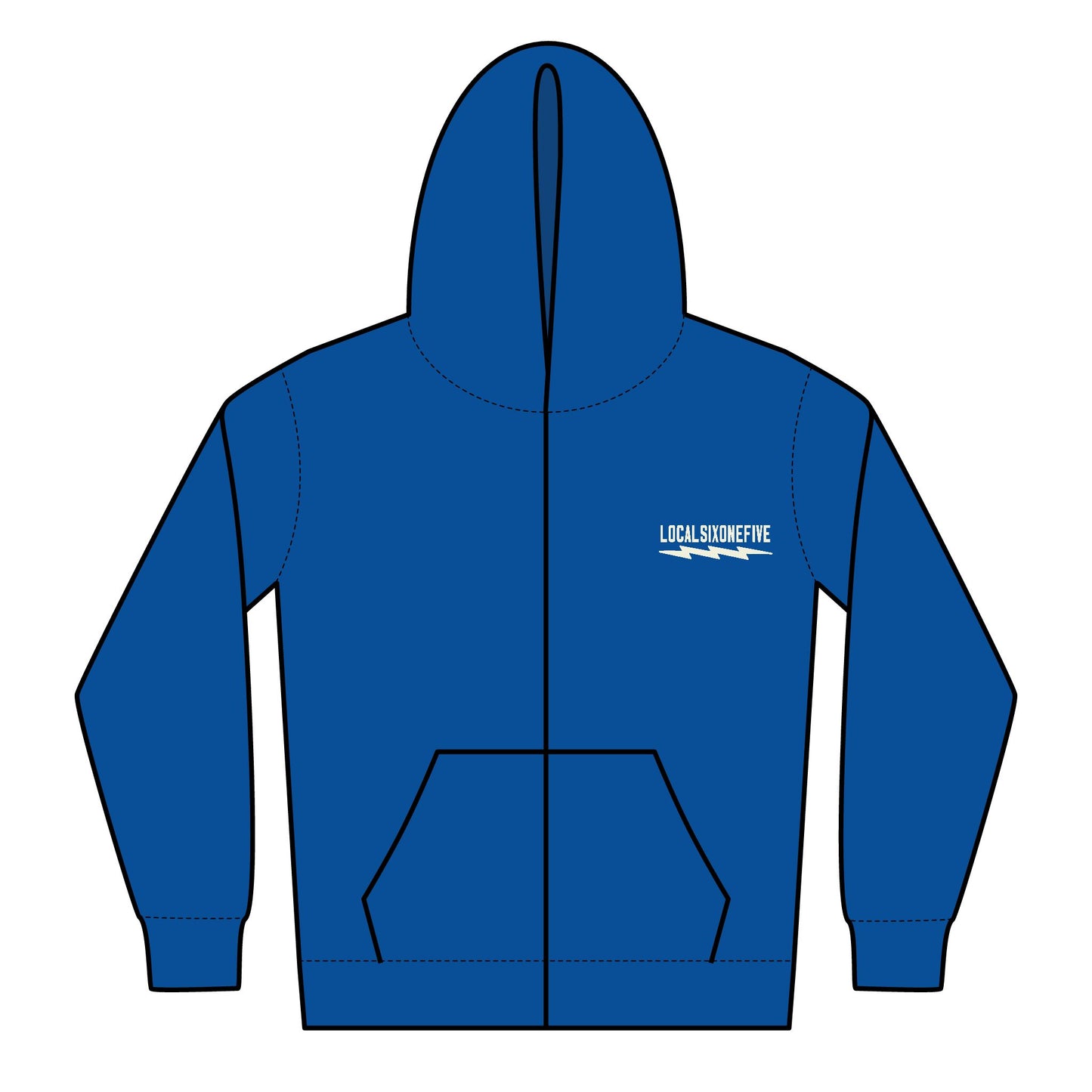 Local Circle Skull Logo Youth Heavy Blend Zipped Hoodie