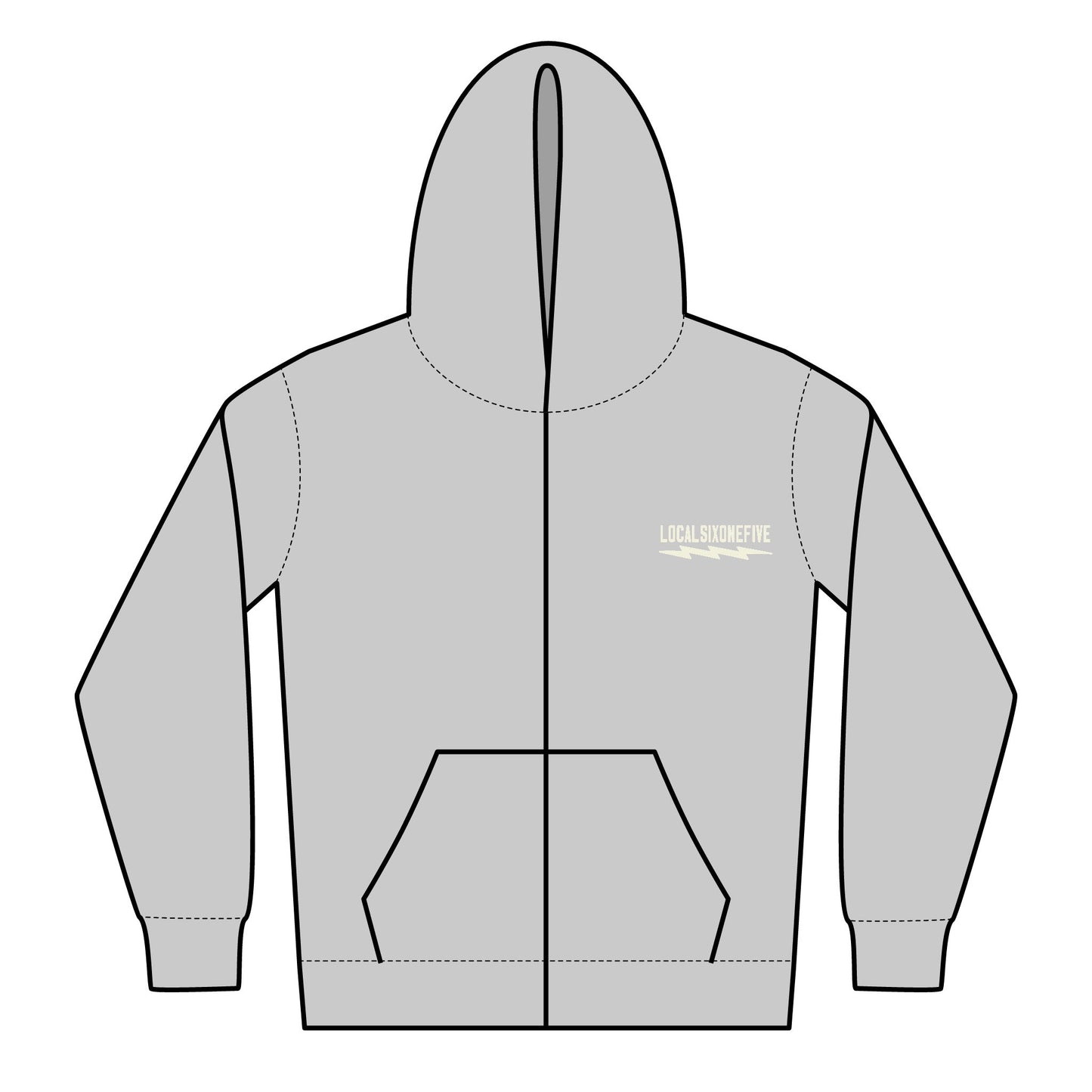 Local Circle Skull Logo Youth Heavy Blend Zipped Hoodie