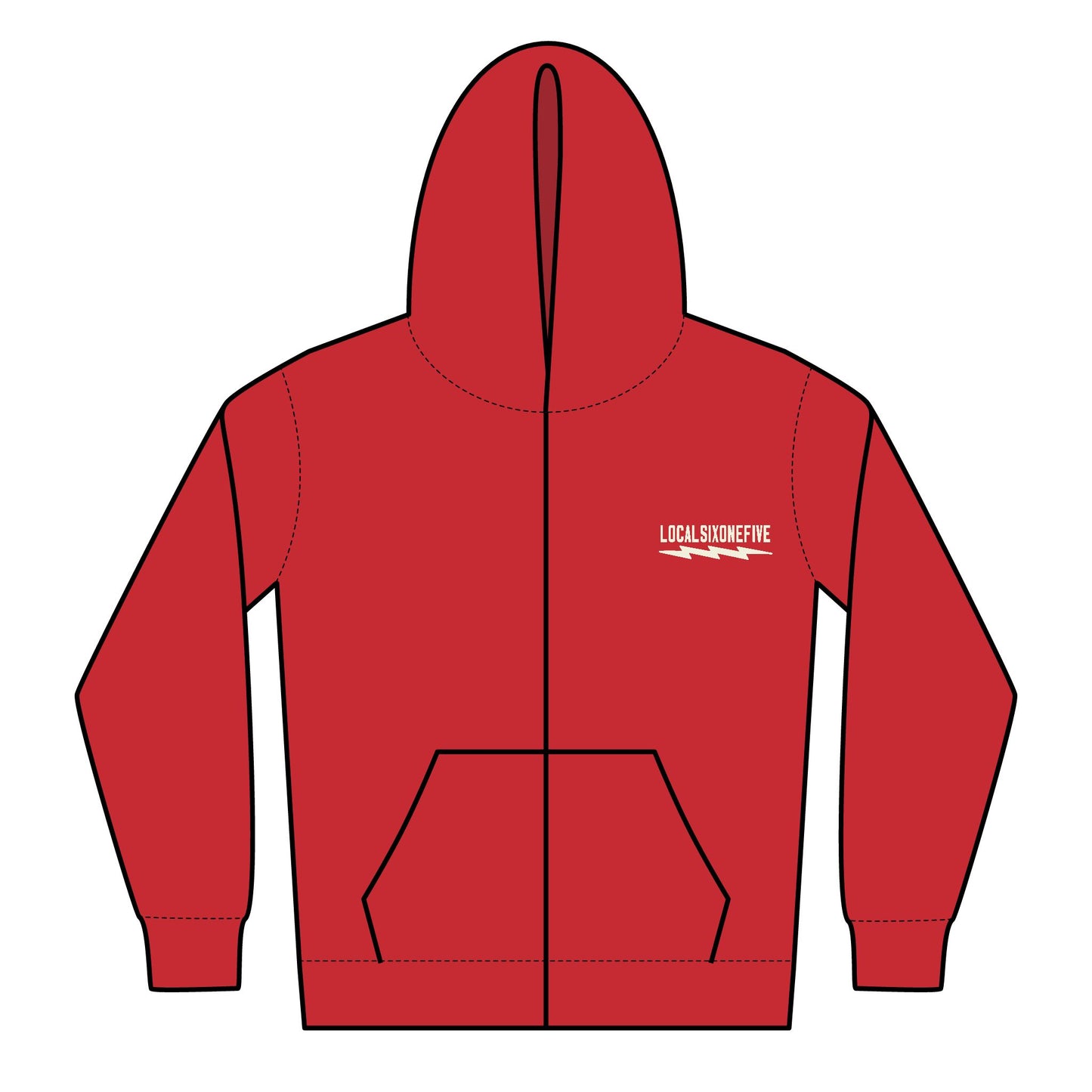 Local Circle Skull Logo Youth Heavy Blend Zipped Hoodie