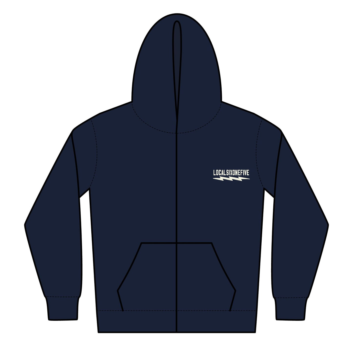 Local Circle Skull Logo Youth Heavy Blend Zipped Hoodie