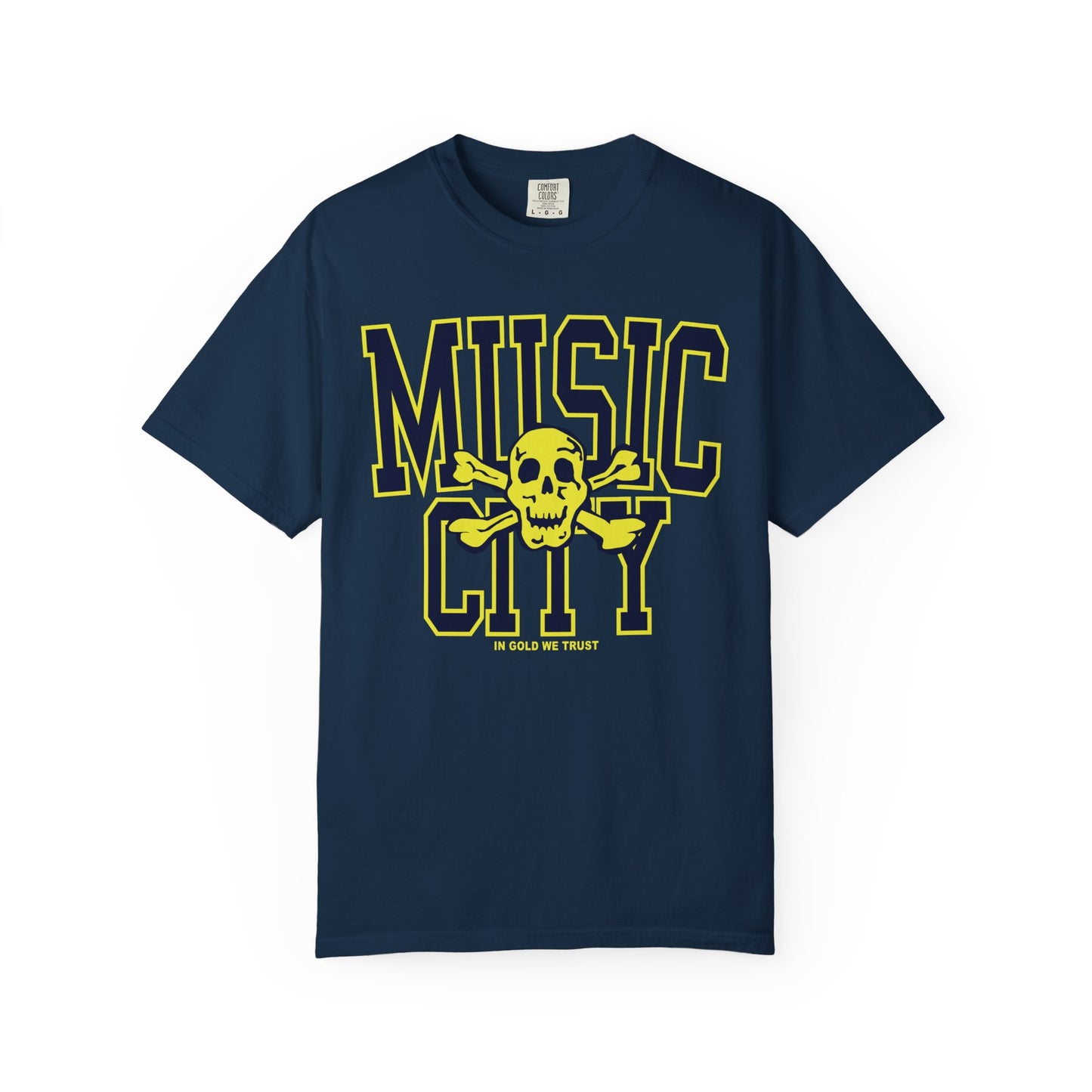 MUSIC CITY tall SKULL Garment-Dyed T-shirt