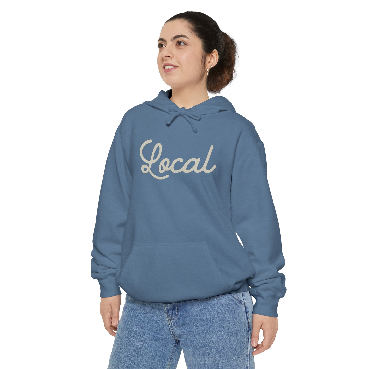 Local Script Garment-Dyed Hoodie