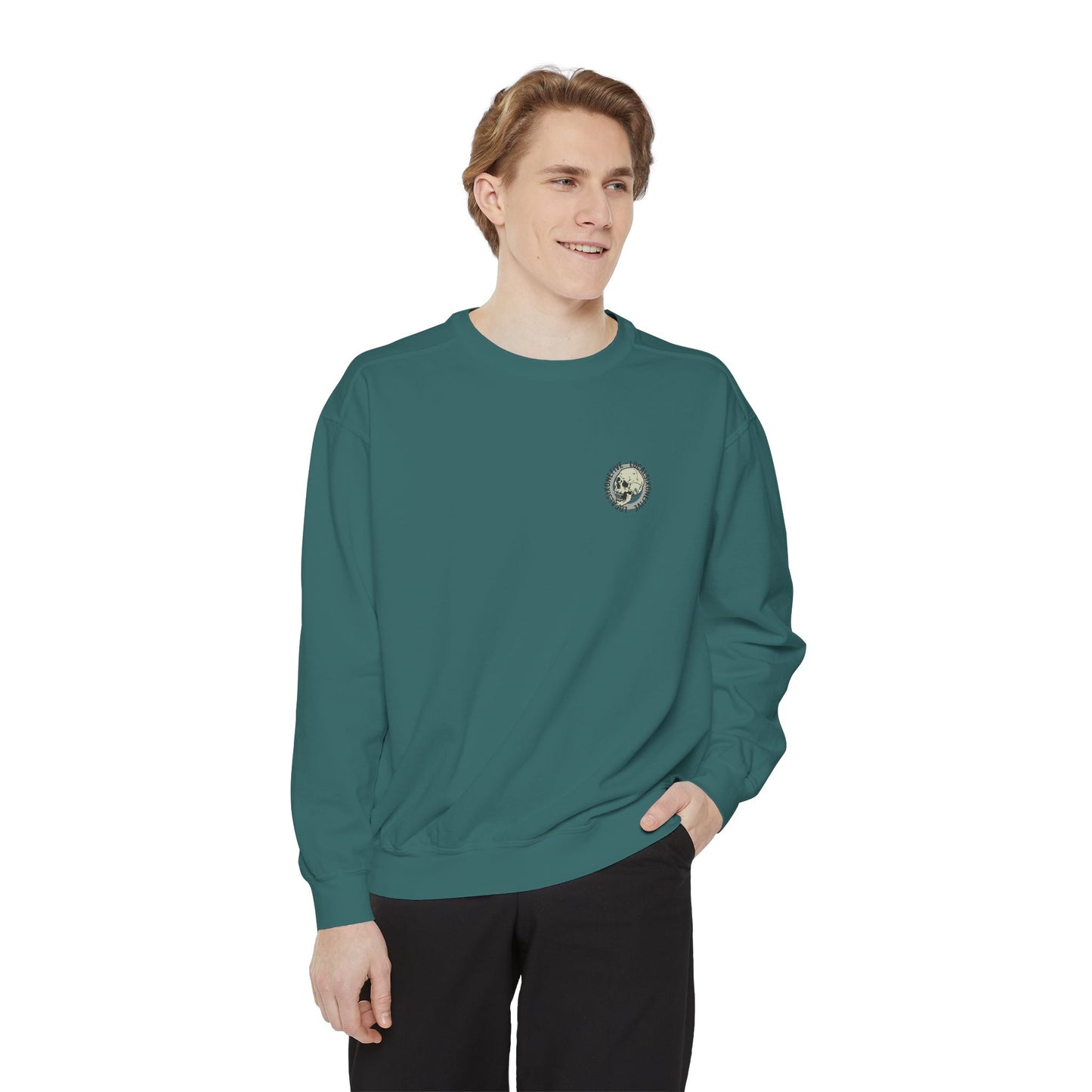 LOCAL ring logo chest Unisex Garment-Dyed Sweatshirt