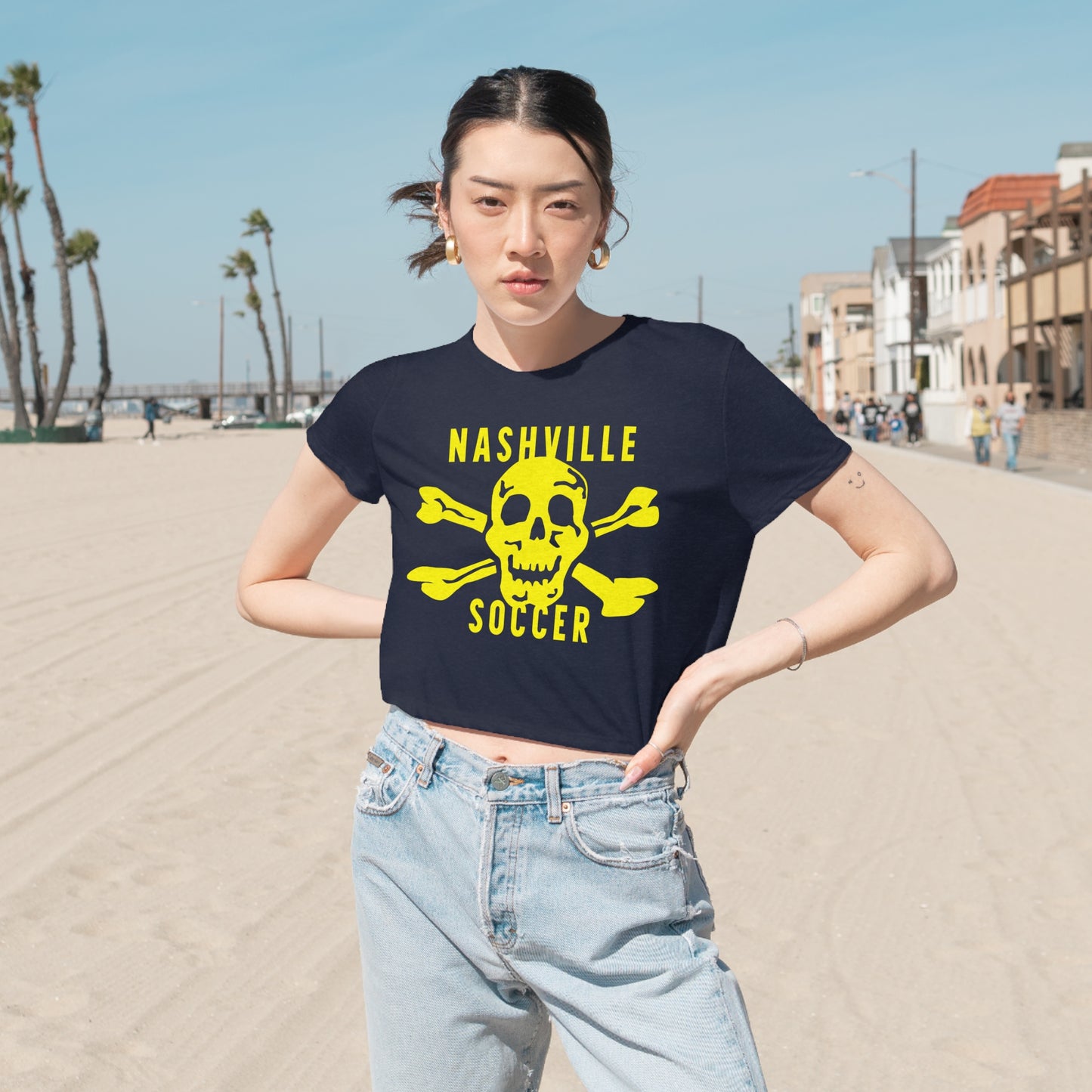 NashXBones L615 Women's Flowy Cropped Tee
