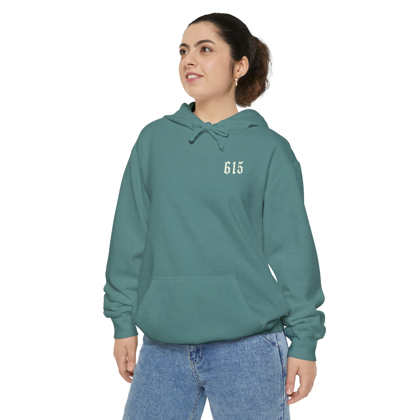 615 City Skull Unisex Garment-Dyed Hoodie