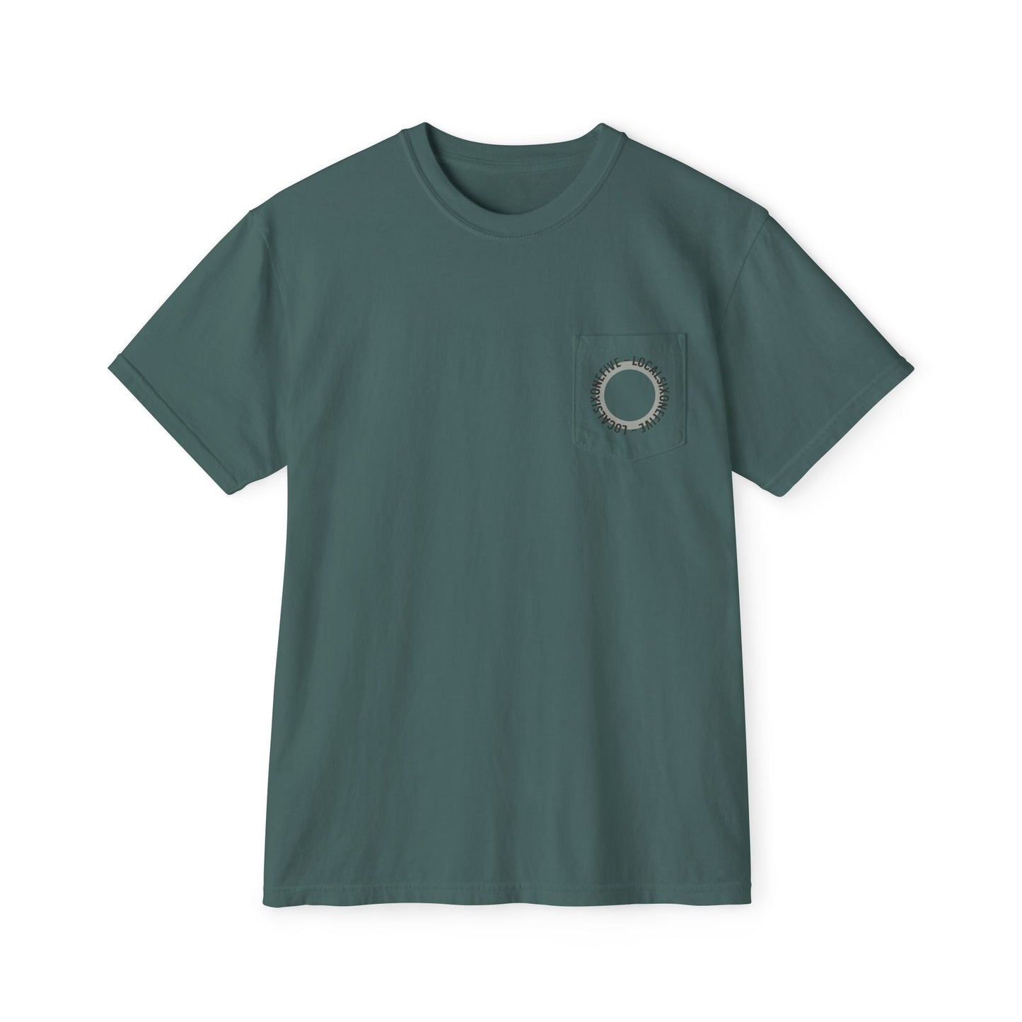 Local Ring Logo Skull Garment-Dyed Pocket T-Shirt