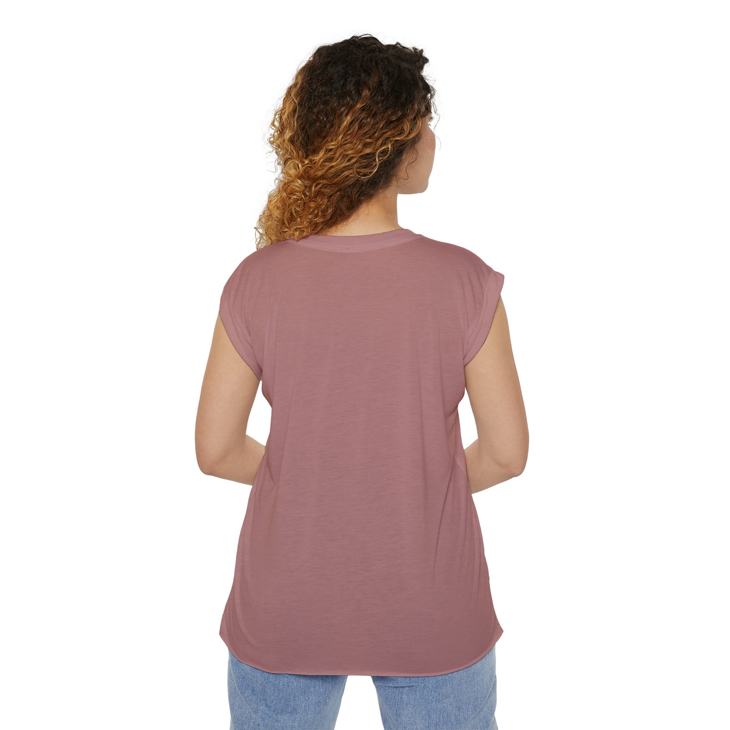 2Boots Women’s Flowy Rolled Cuffs Muscle Tee