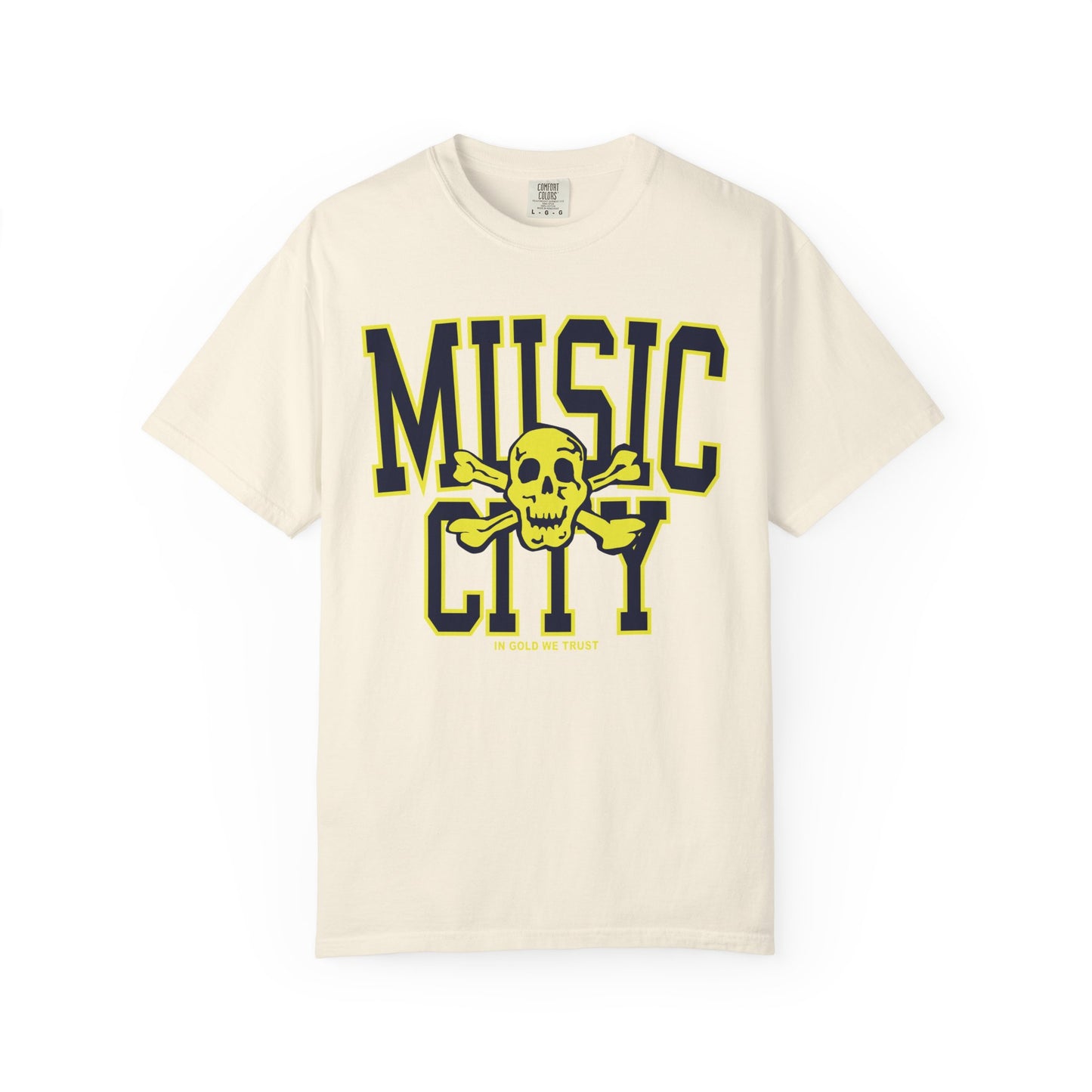 MUSIC CITY tall SKULL Garment-Dyed T-shirt