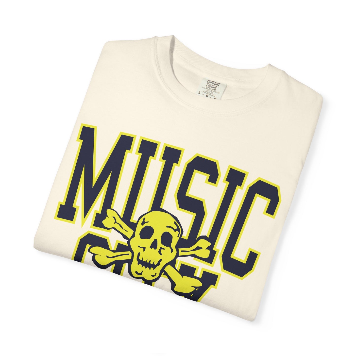 MUSIC CITY tall SKULL Garment-Dyed T-shirt