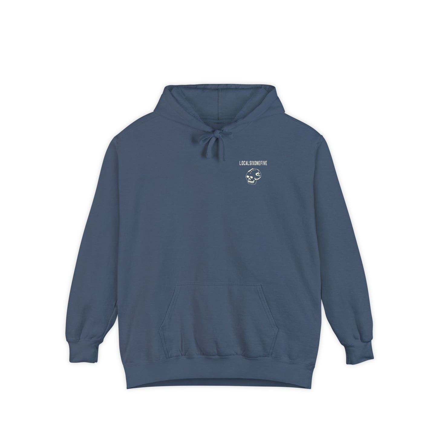 Local Block Chest Mori Skull Garment-Dyed Hoodie