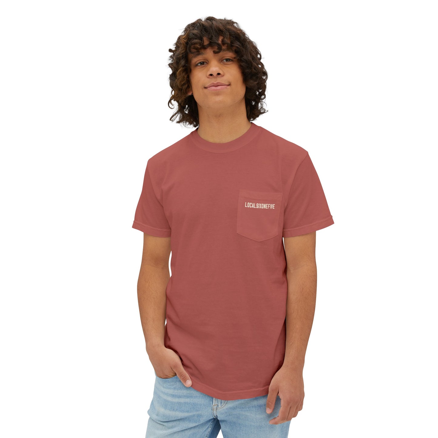 Mori Skull Pattern Unisex Garment-Dyed Pocket T-Shirt
