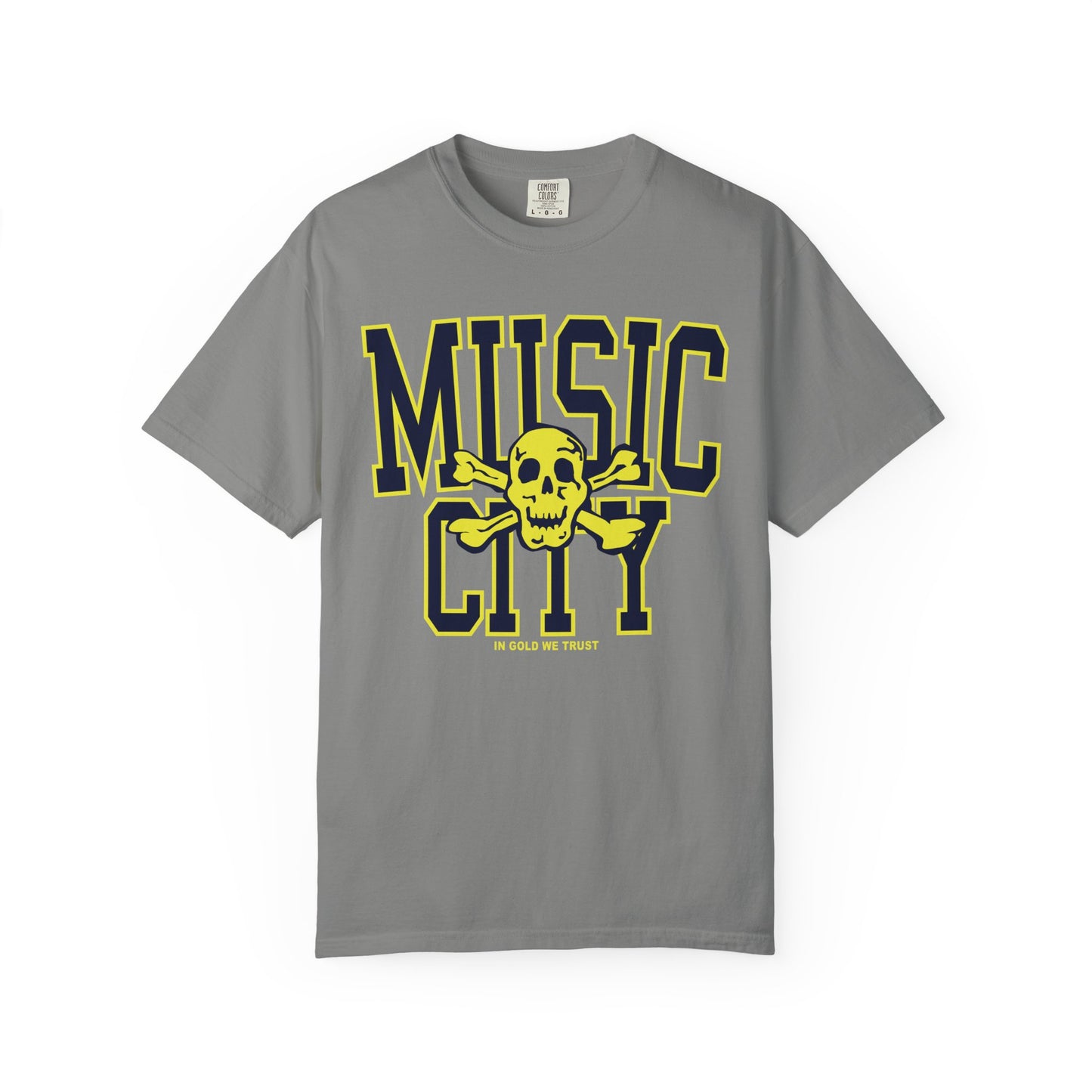 MUSIC CITY tall SKULL Garment-Dyed T-shirt
